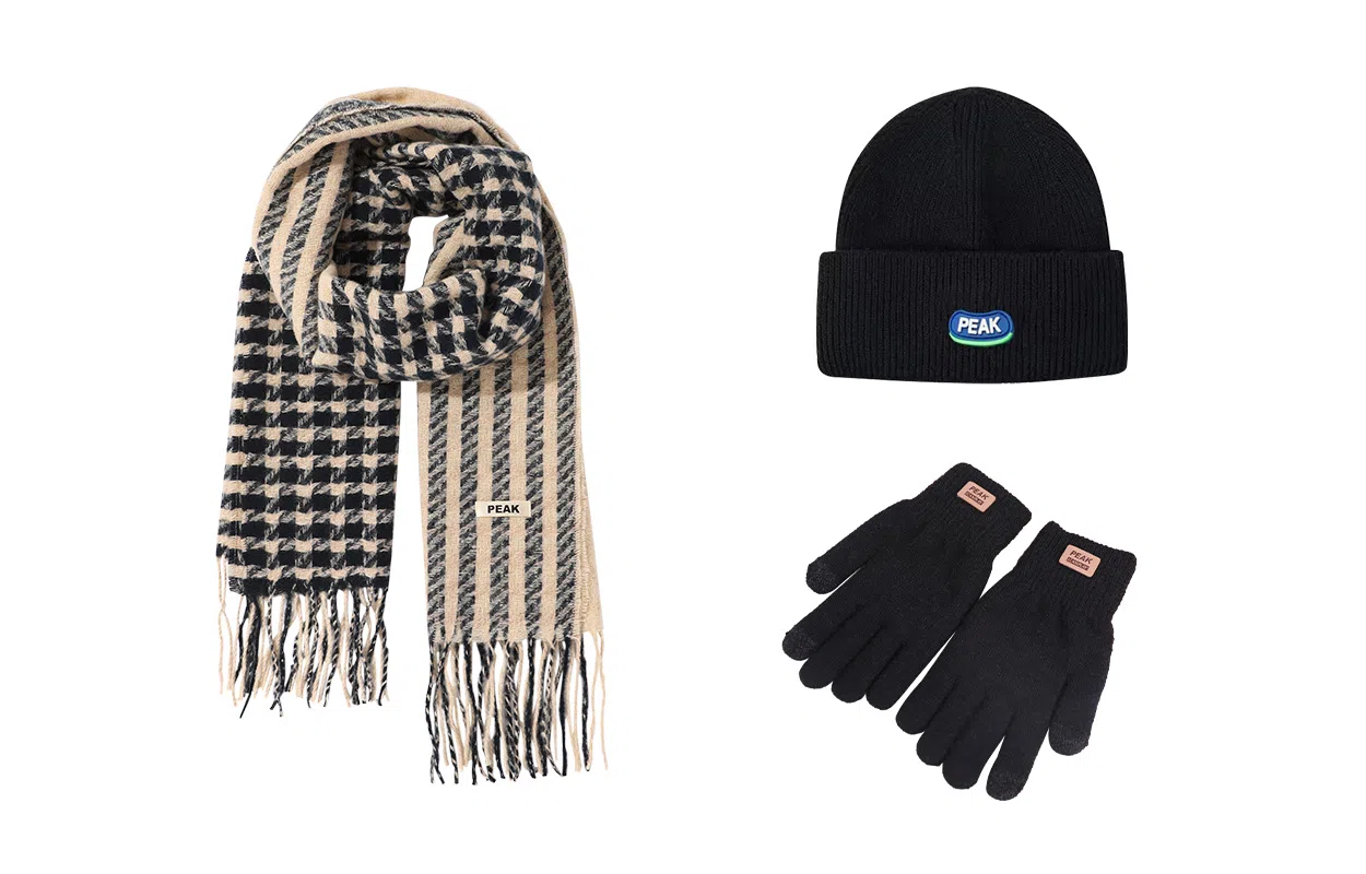 匹克 日系休闲 加厚保暖流苏 绒线围巾 男女同款情侣款