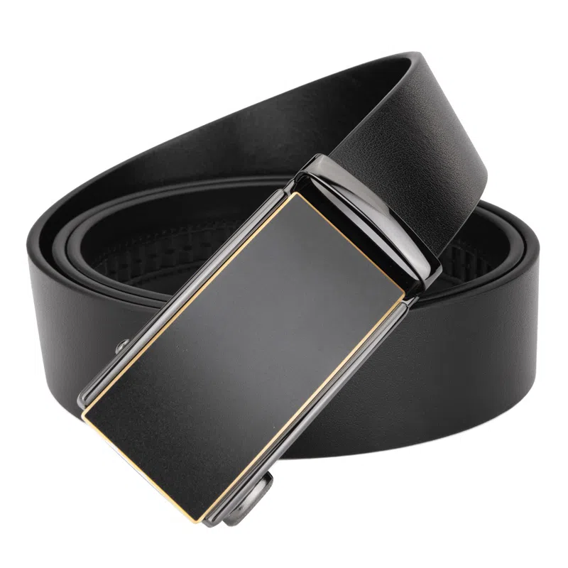 牛当家 商务真皮自动扣头层牛皮 皮带 男款