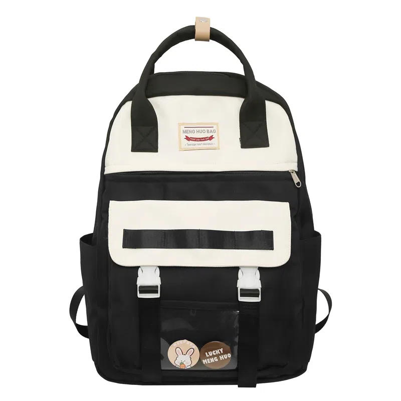 尼格尔大容量双肩包女高中生尼龙电脑旅行背包初中生书包女大学生韩版高颜值 多色