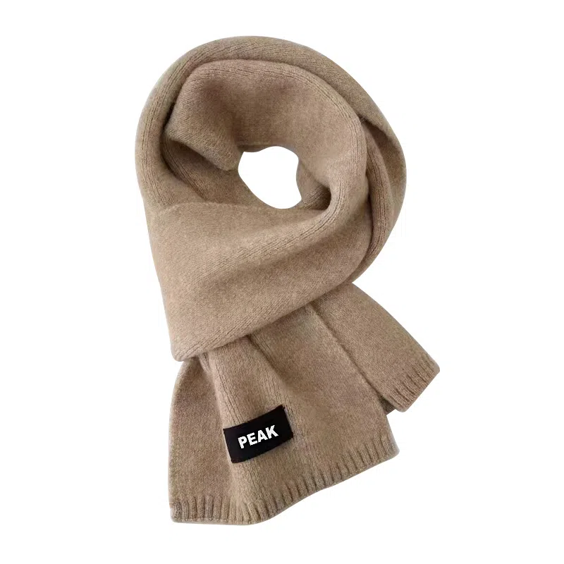 匹克 小清新文艺范纯色防寒保暖 绒线围巾 男女同款情侣款