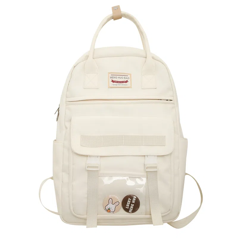 尼格尔大容量双肩包女高中生尼龙电脑旅行背包初中生书包女大学生韩版高颜值 多色