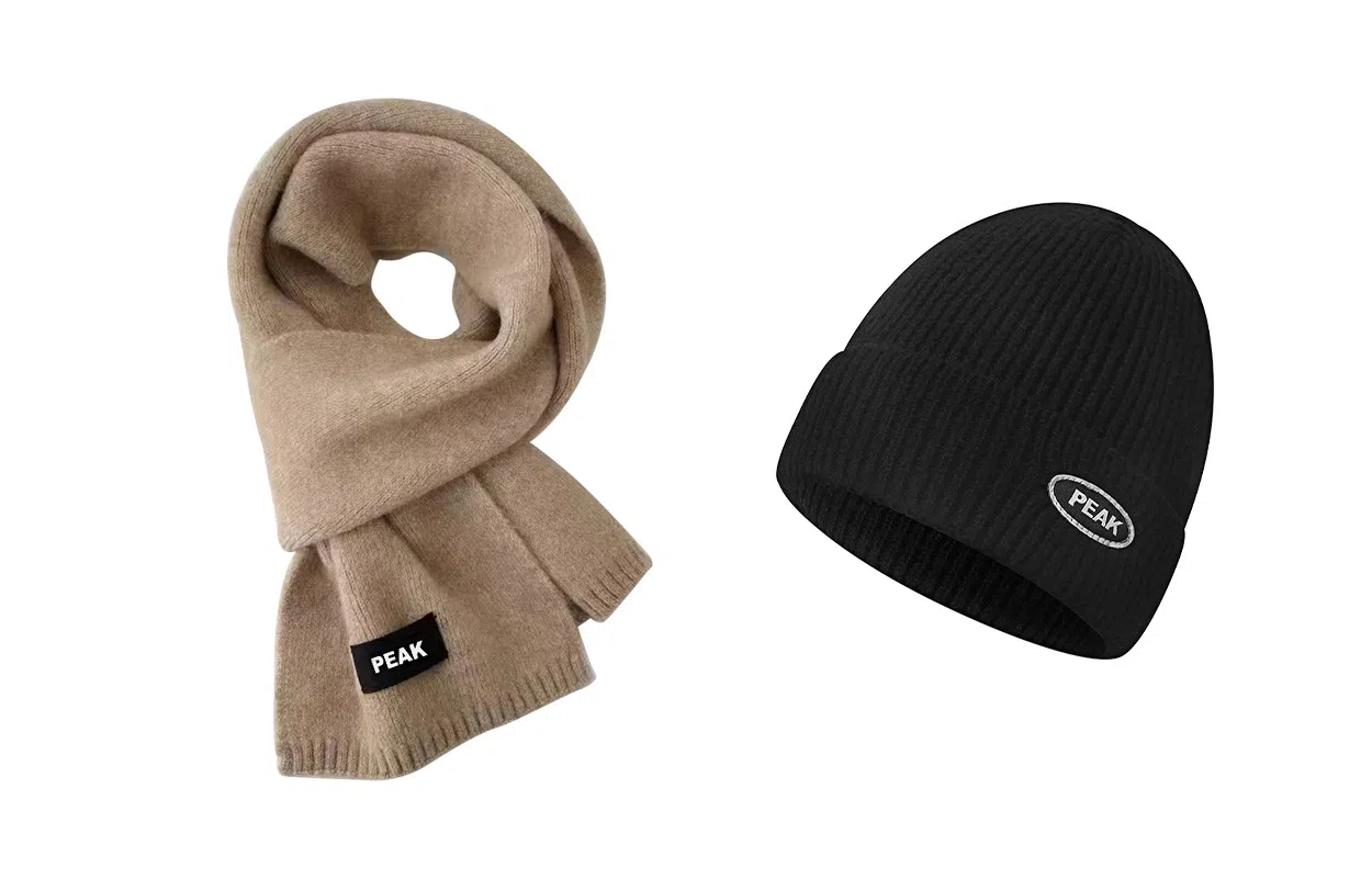 匹克 小清新文艺范纯色防寒保暖 绒线围巾 男女同款情侣款