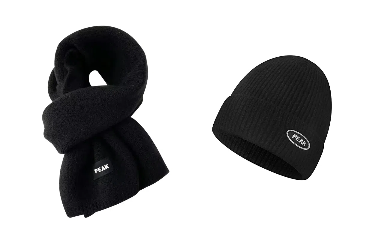 匹克 小清新文艺范纯色防寒保暖 绒线围巾 男女同款情侣款