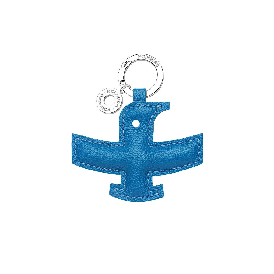 后鸟 可爱小鸟包包挂件吊饰汽车挂件饰品 手工小羊皮真皮 钥匙扣 男女同款情侣款 黑色蓝色