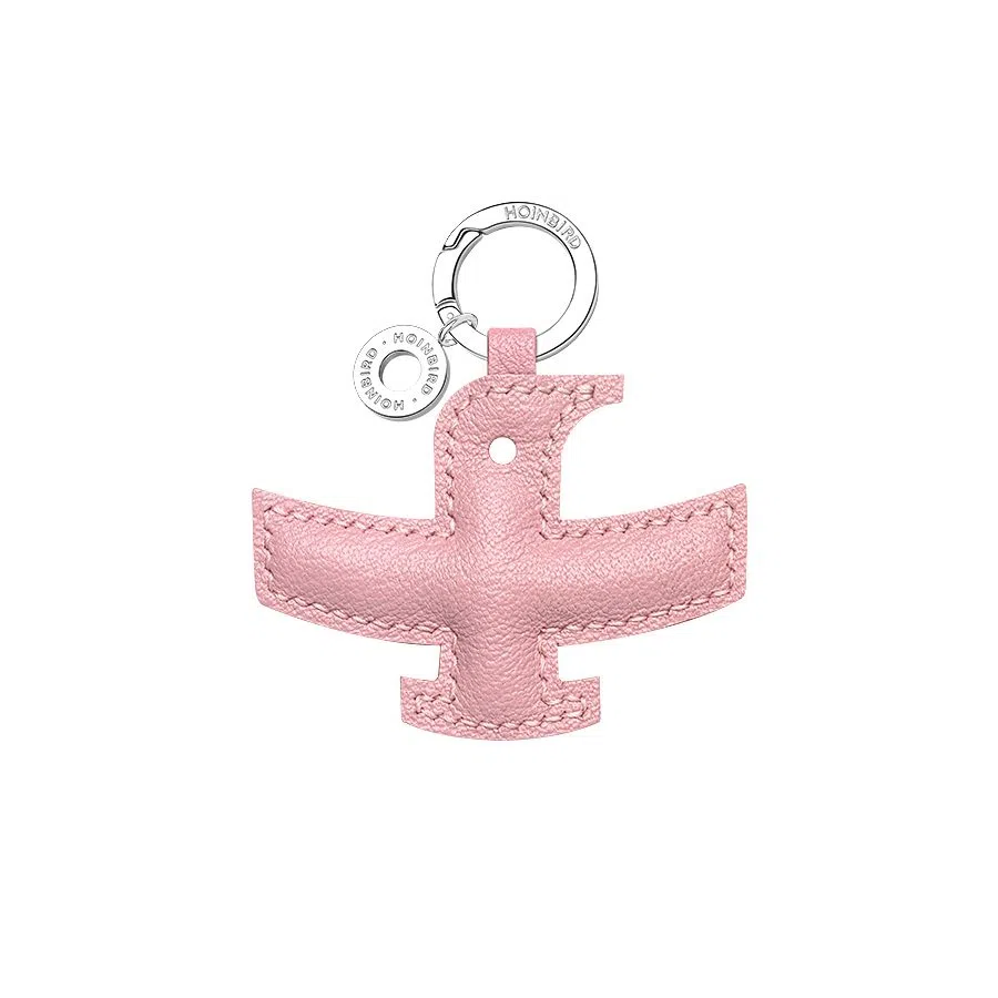 后鸟 可爱小鸟包包挂件吊饰汽车挂件饰品 手工小羊皮真皮 钥匙扣 男女同款情侣款 黑色蓝色