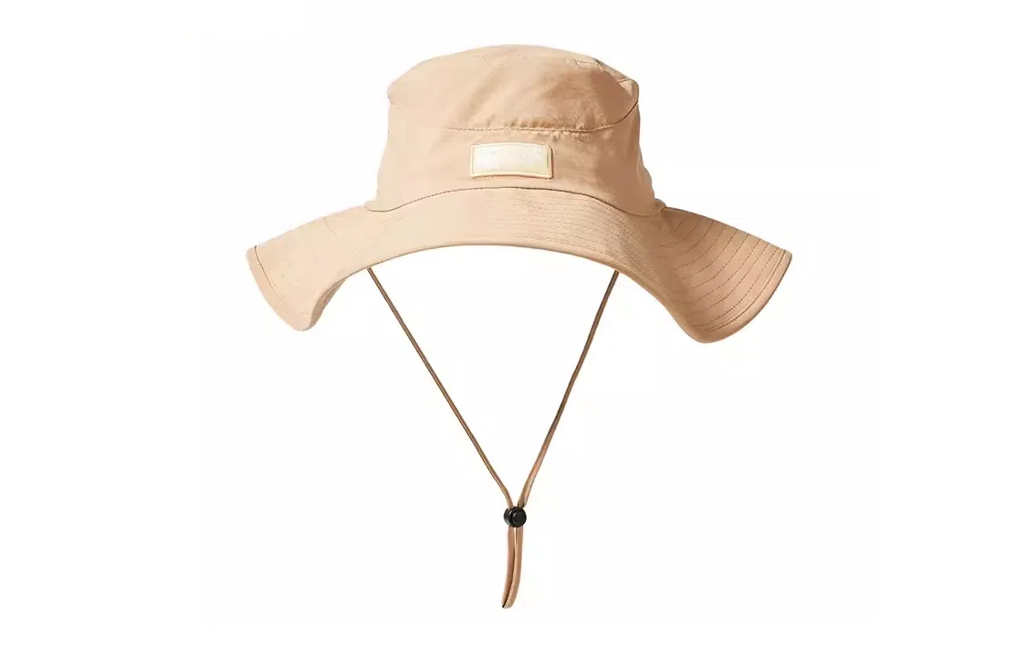 乔丹 徽标贴花 塔丝绒 渔夫帽 男女同款情侣款 奶茶色