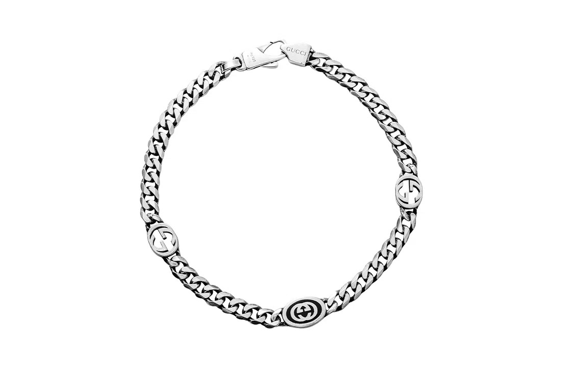 Gucci Interlocking Double G Bracelet Silver