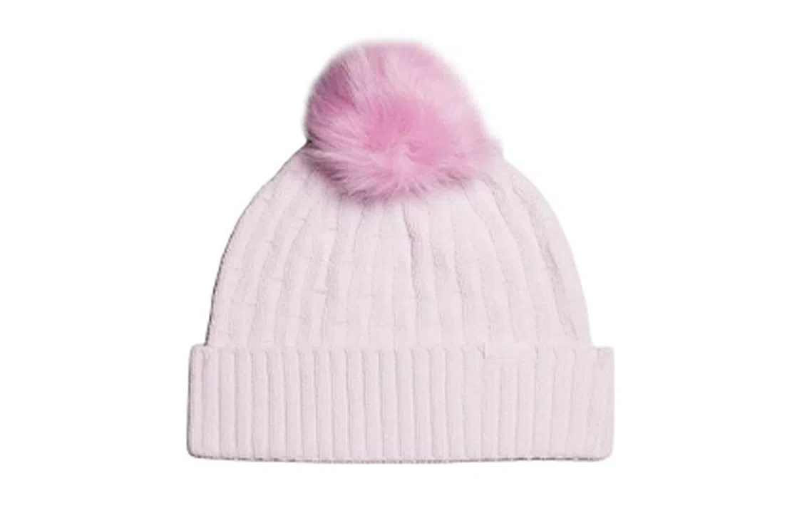 lululemon Pom Pom Cable Knit Hat Ivory Pink