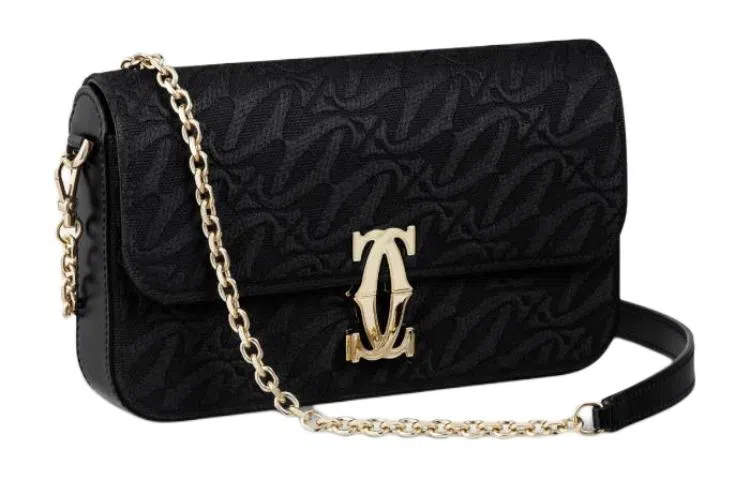 Cartier C de Cartier Panthère Mini Crossbody Bag Black