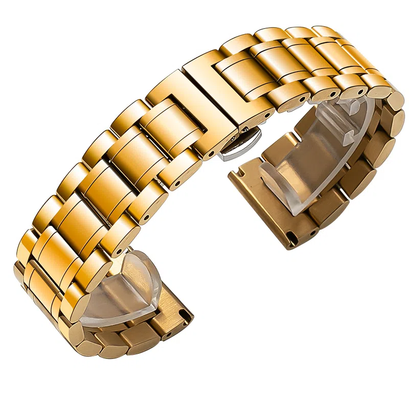万晨 手表表带钢带男女不锈钢表带 金属蝴蝶扣适用天梭 卡西欧 天王 浪琴 美度 西铁城精钢手表链