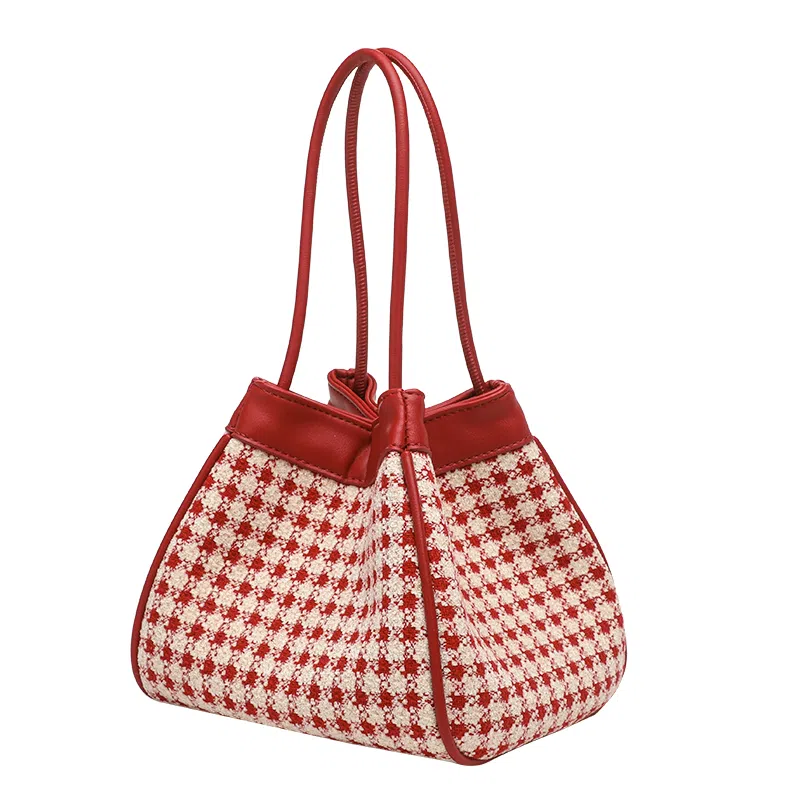 OUZIHUANG Bucket Bag Red