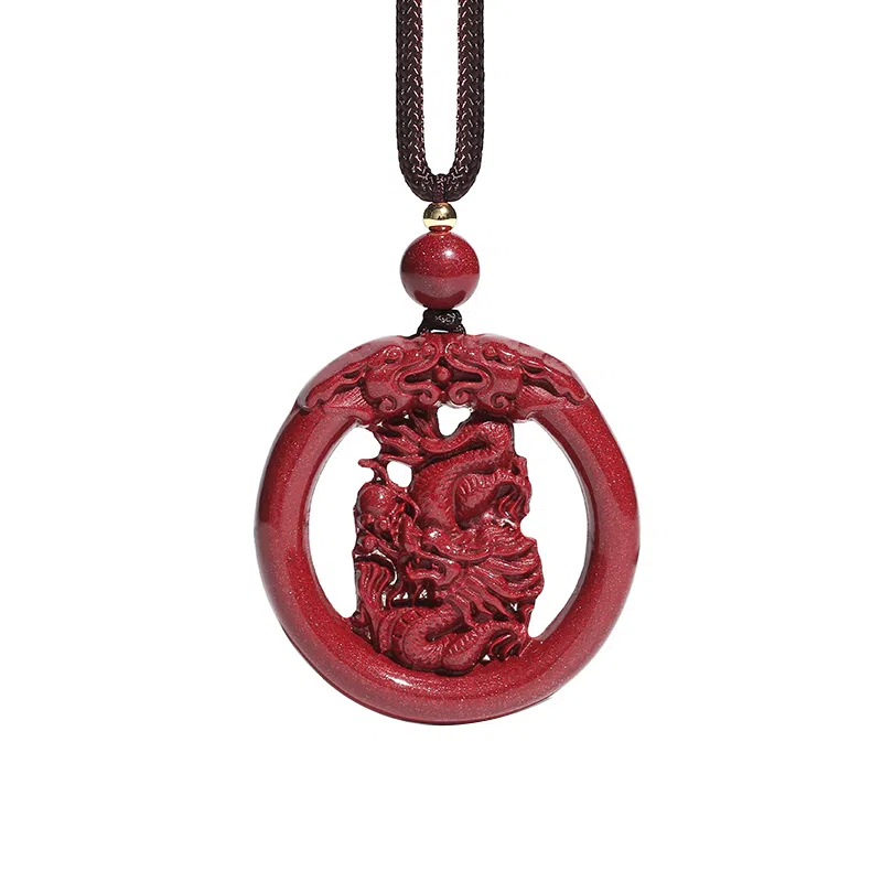 宝致 十二生肖镂空 小众设计感 再造辰砂朱砂 玉石吊坠 男女同款情侣款