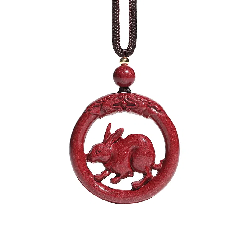 宝致 十二生肖镂空 小众设计感 再造辰砂朱砂 玉石吊坠 男女同款情侣款