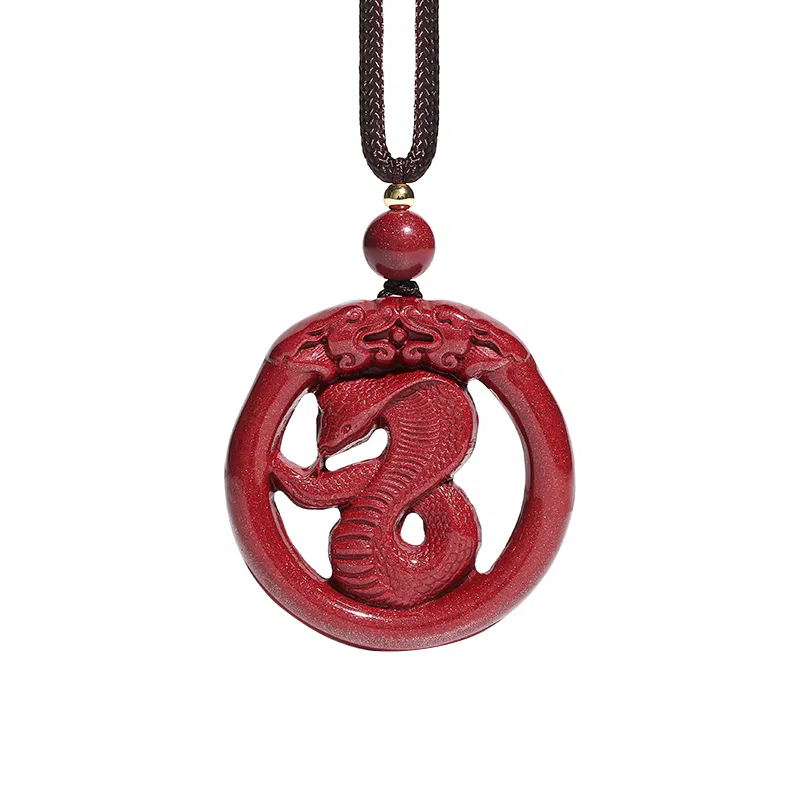 宝致 十二生肖镂空 小众设计感 再造辰砂朱砂 玉石吊坠 男女同款情侣款