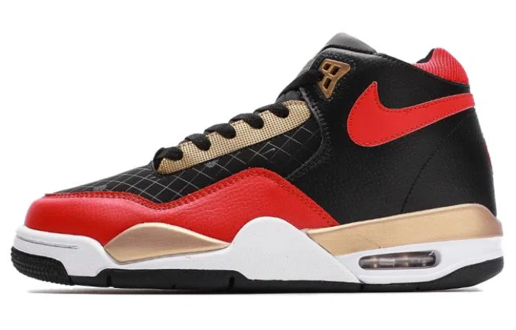 Nike Flight Legacy Black Red Gold