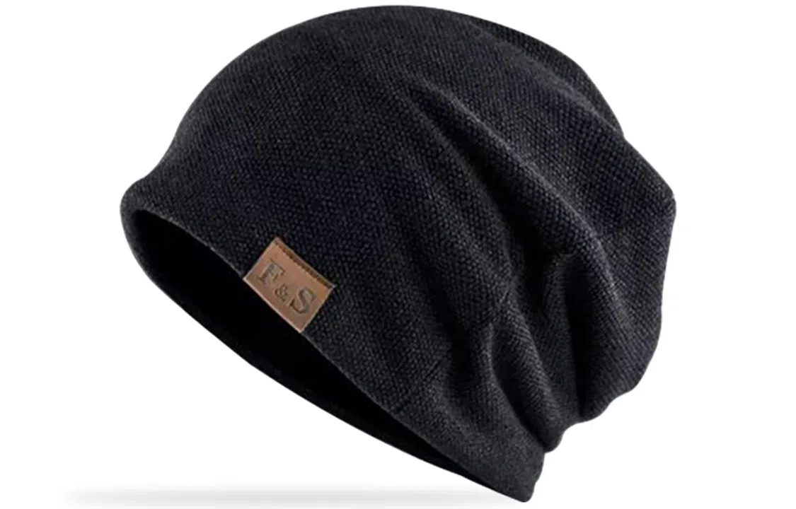 优幽兰 休闲显脸小韩版复古保暖大头围百搭时尚氛围感户外小众针织包头帽骑车防寒防风纯色实用帽 聚酯纤维 绒线帽 男女同款情侣款