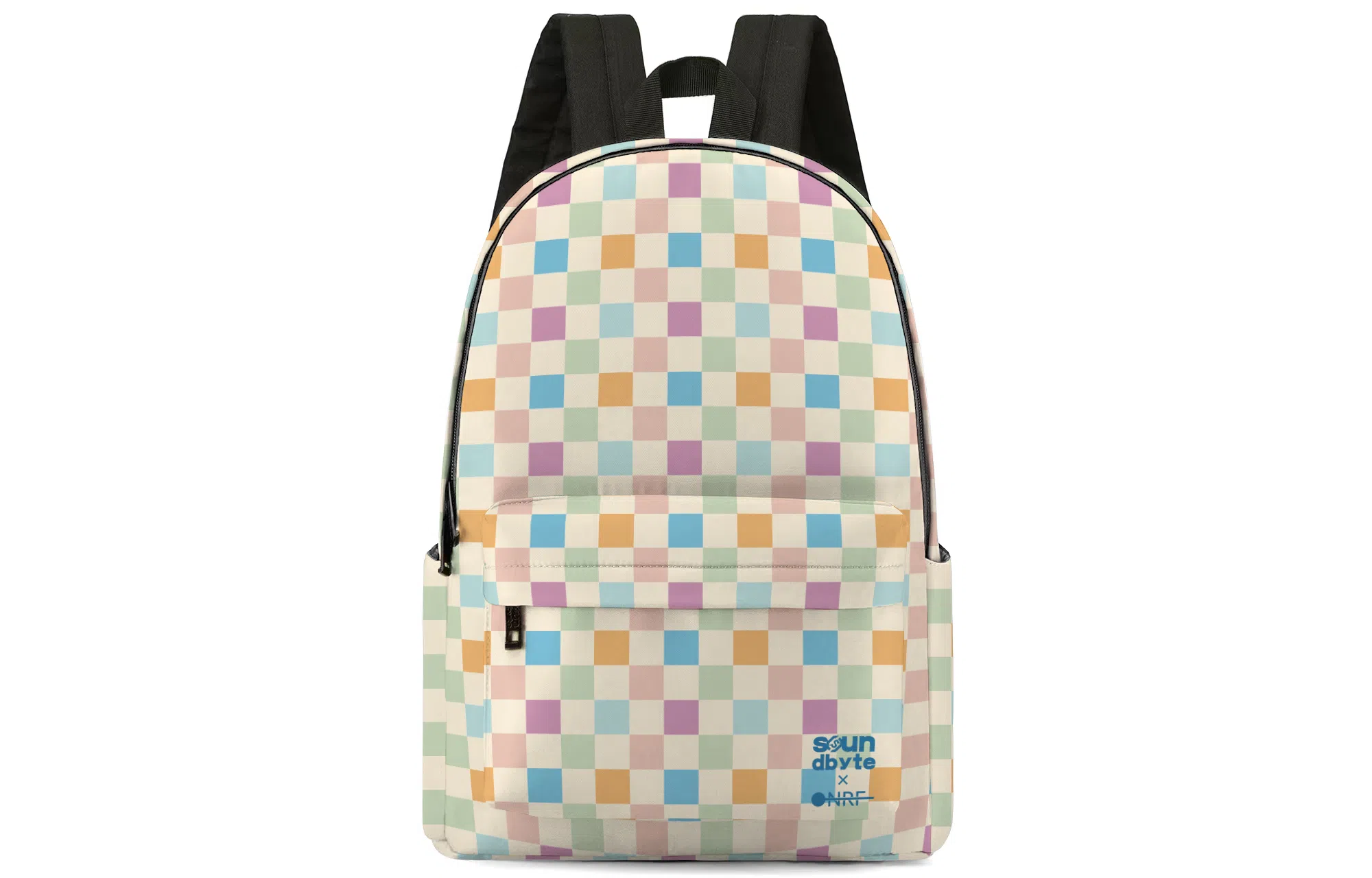 ONRF x SOUNDBYTE Large Colorful Plaid Backpack