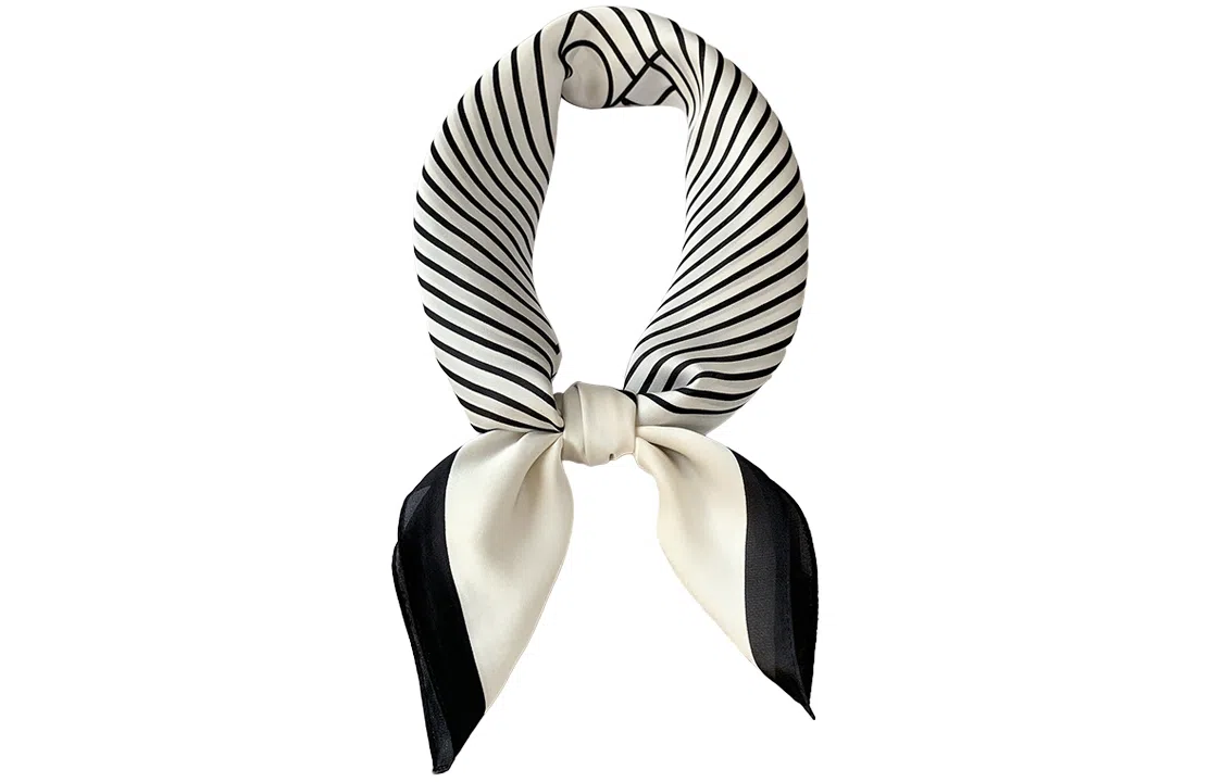 优幽兰 条纹设计感小方巾 薄款韩版领巾装饰 丝巾 女款