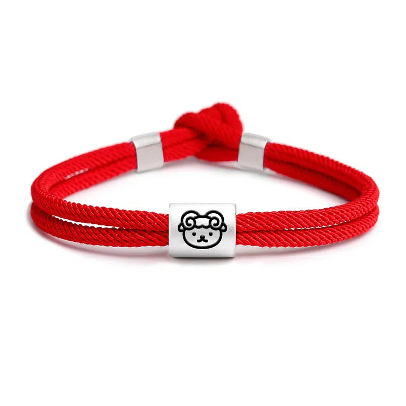 SUSOOK S925 Silver Red Rope Bracelet