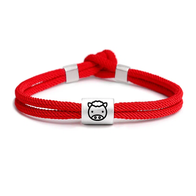 SUSOOK S925 Silver Red Rope Bracelet