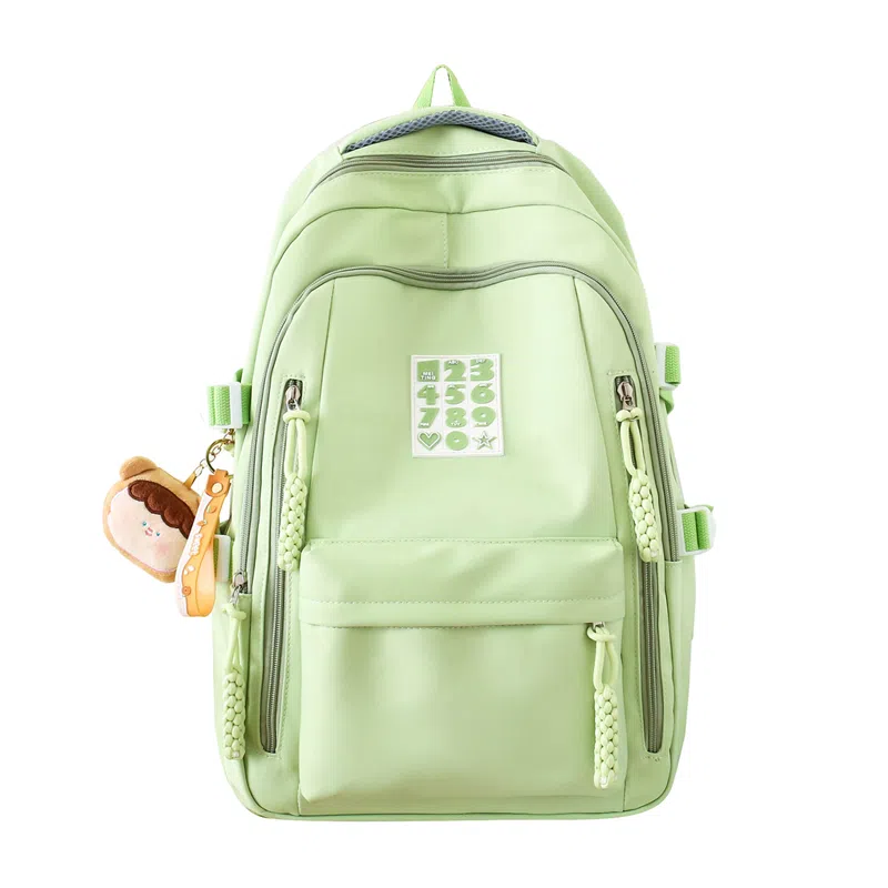 德力熊双肩包尼龙书包学生旅行背包男女通用多色大容量高中生百搭电脑双肩背包