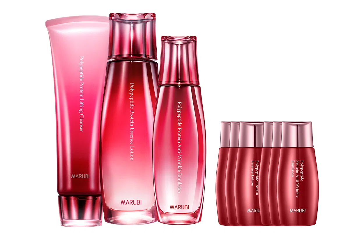 丸美 多肽蛋白保湿水乳洁面三件套 滋润补水