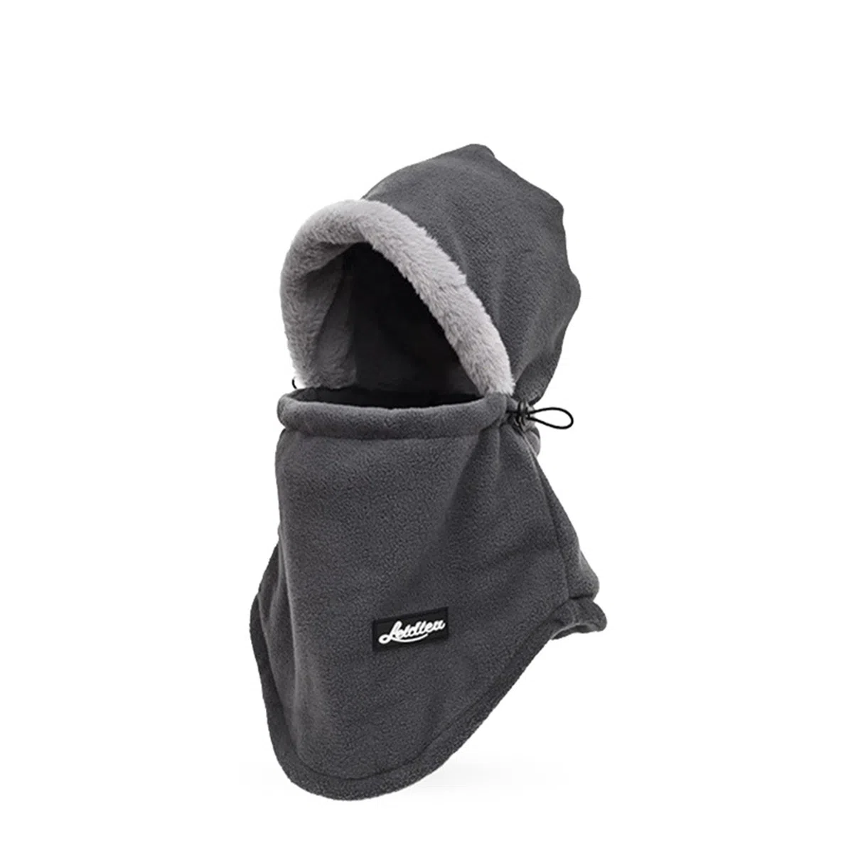 钓鱼熊 可戴头盔冬季围脖一体套头帽加绒骑行帽 棉 斗篷帽 男女同款情侣款