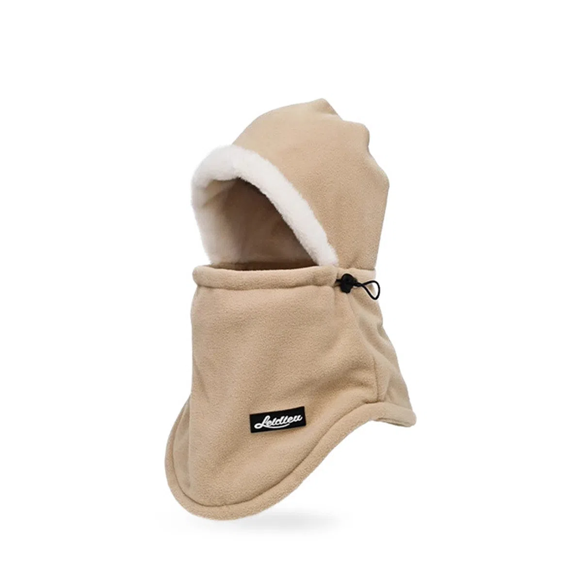 钓鱼熊 可戴头盔冬季围脖一体套头帽加绒骑行帽 棉 斗篷帽 男女同款情侣款