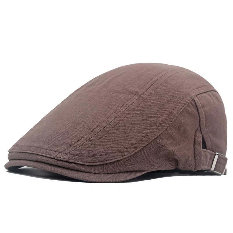 山一丸 英伦复古前进薄款报童单色遮阳 棉 贝雷帽 男款