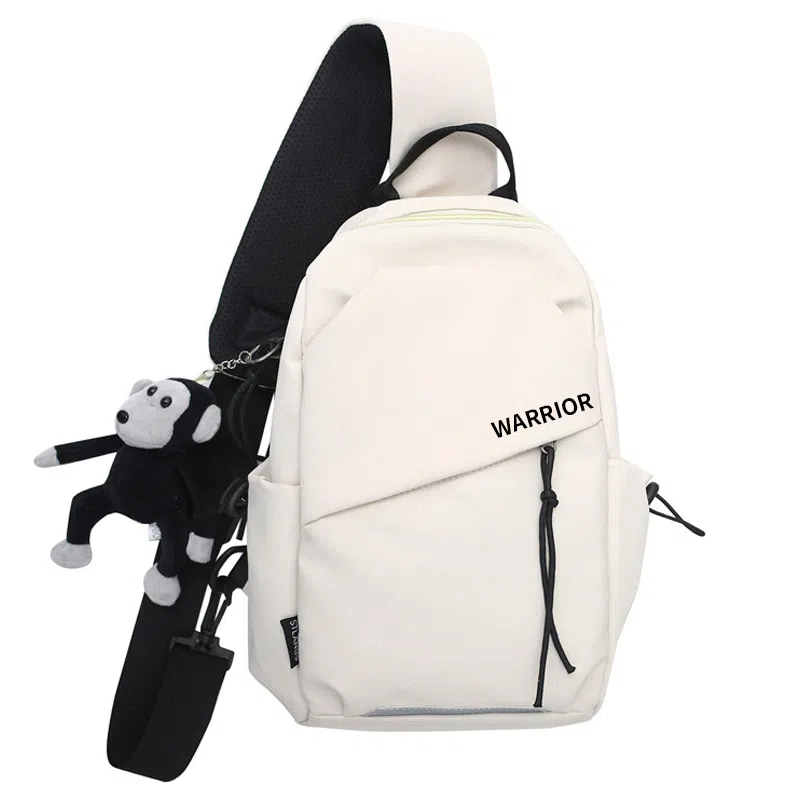 Warrior Nylon Crossbody Bag Black/White