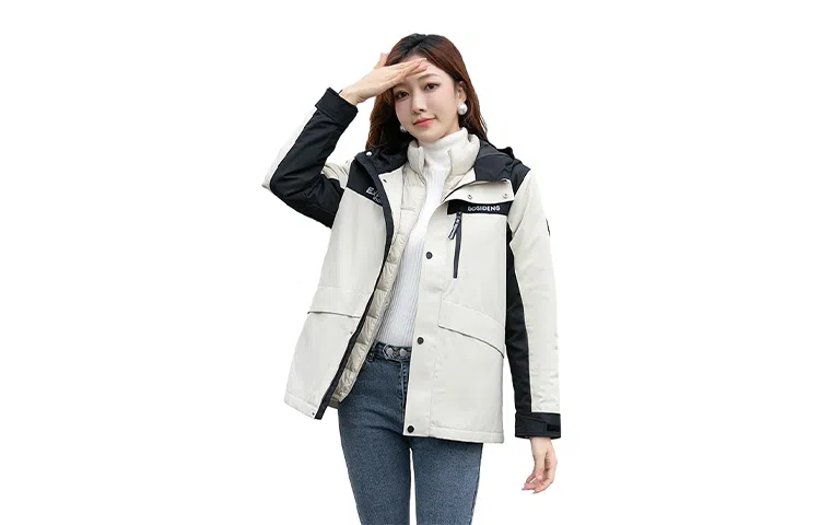 波司登 字母短款连帽长袖羽绒服 女款