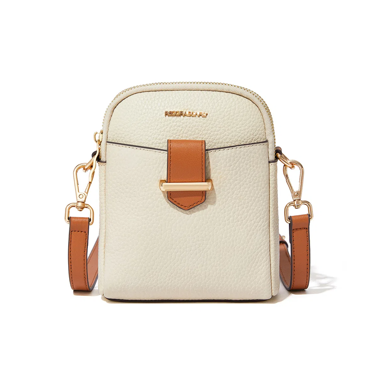 红蜻蜓 时尚百搭可拆卸肩带 头层牛皮配超纤合成革 斜挎单肩包 女款 浅卡其