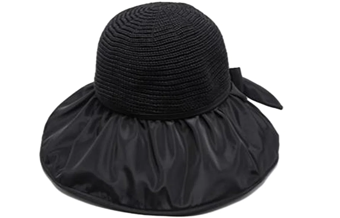 优幽兰 帽子 旅游户外韩版显脸小防晒大头围高级感小众学生黑胶防紫外线旅行爬山 聚酯纤维 渔夫帽 女款