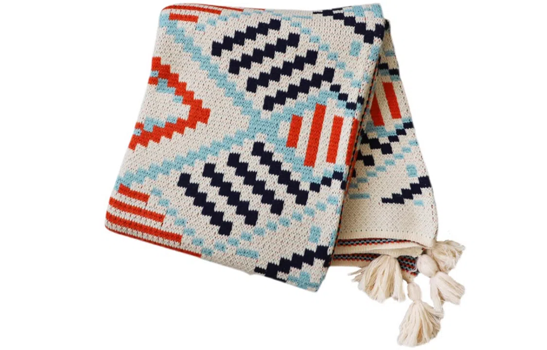 优幽兰 空调房办公室午睡毯子防风小众沙发盖毯针织围披两用旅行复古气质减龄穿搭 披肩 女款