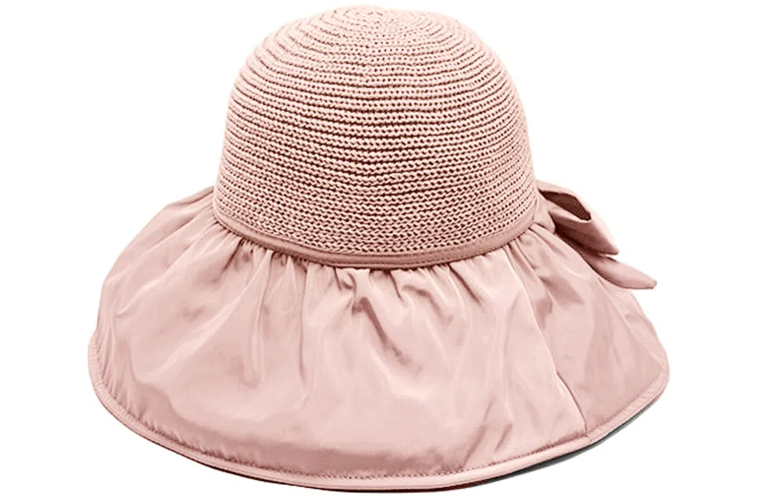 优幽兰 帽子 旅游户外韩版显脸小防晒大头围高级感小众学生黑胶防紫外线旅行爬山 聚酯纤维 渔夫帽 女款