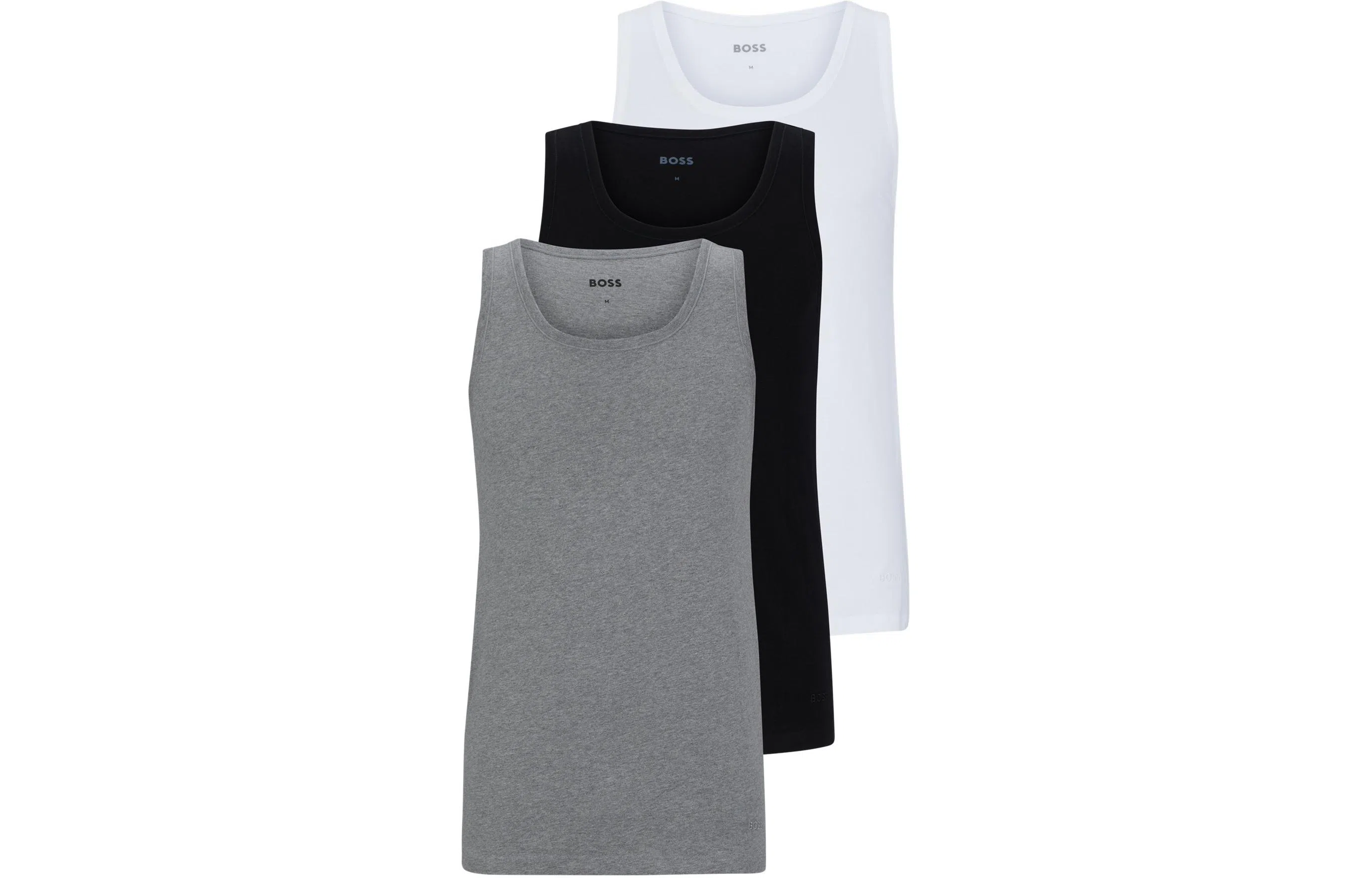 HUGO BOSS SS24 Three-Pack Of Cotton Underwear Vests With Embroidered Logos 3