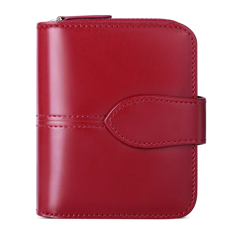 班亚奴 时尚简约多功能折叠真皮夹 牛皮 钱包卡包 女款 多色