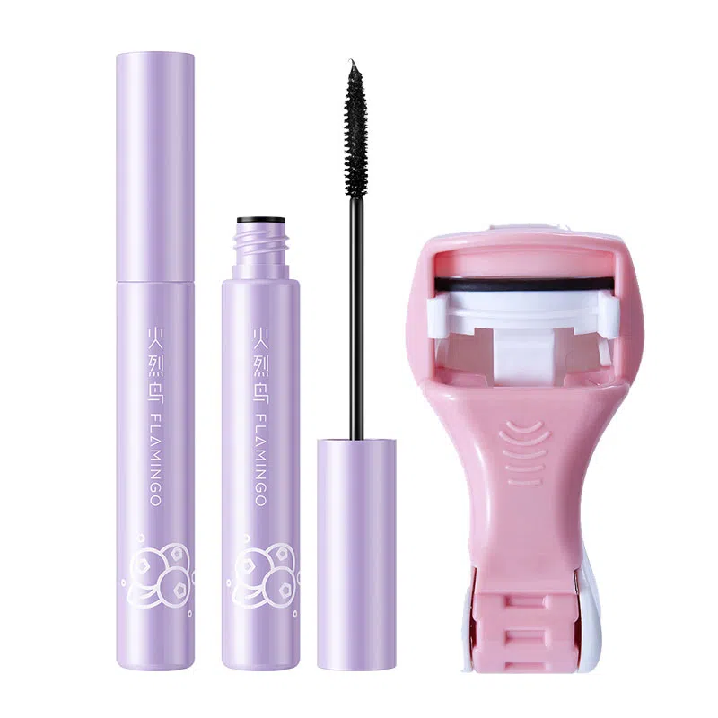 火烈鸟 马卡龙睫毛膏睫毛夹套装 纤长卷翘浓密纤细