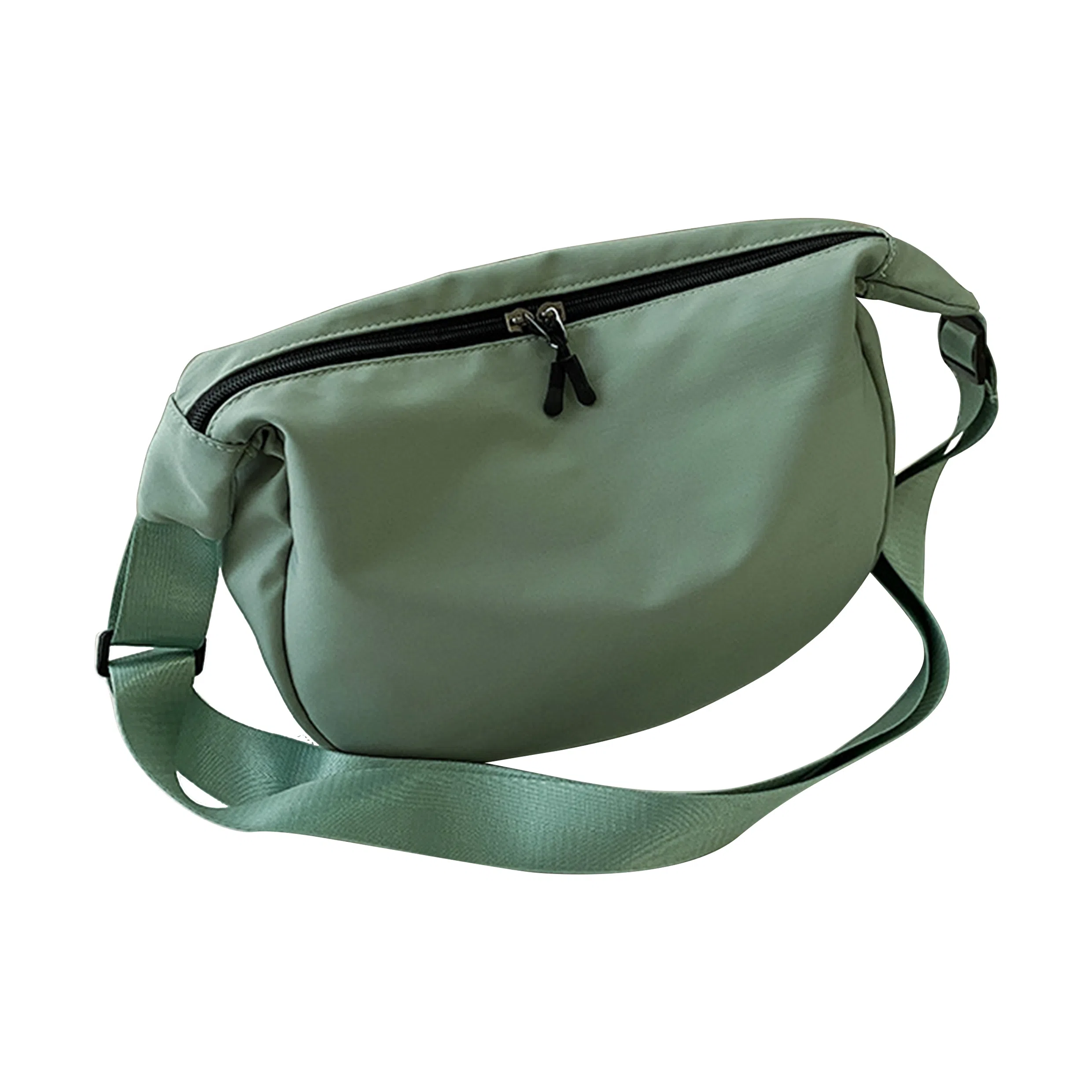 泰克森 休闲轻便简约日常出行 牛津布 饺子包斜挎包 小号 男女同款情侣款 桔色/黑色/绿色