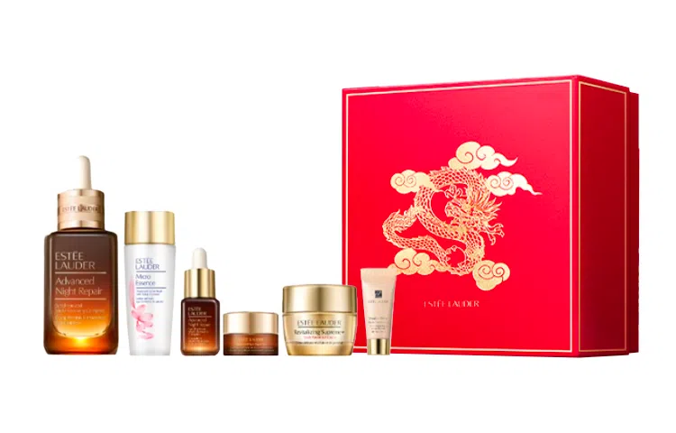 雅诗兰黛 新年限定小棕瓶精华护肤套装礼盒 保湿滋润 六件套