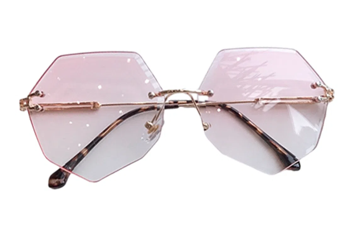 优幽兰 高级感大脸显小设计感无框街拍小众时髦开车驾驶 不规则形 太阳眼镜 女款