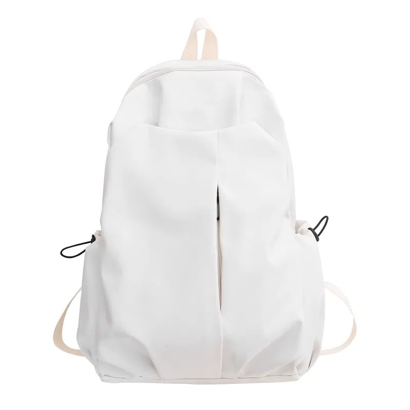 泰克森 校园大容量学院风休闲初中生拉链开合 尼龙 书包背包双肩包 中号 男女同款情侣款 黑色/白色/灰色/棕色