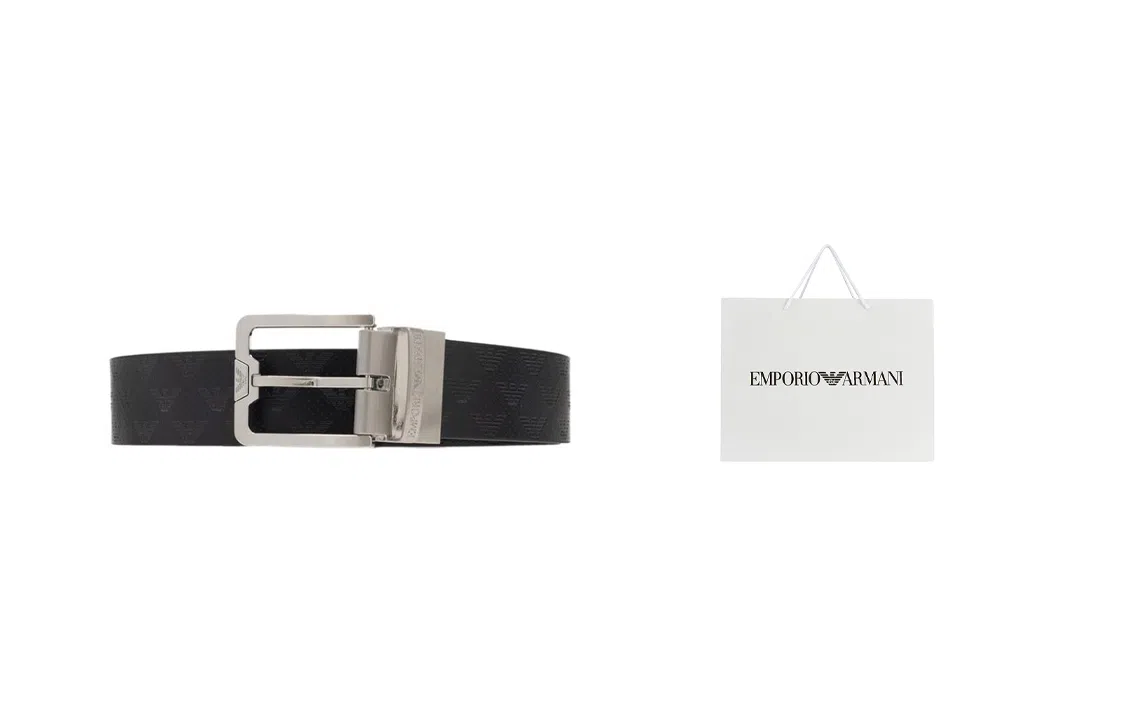 Emporio Armani Logo Print Belt
