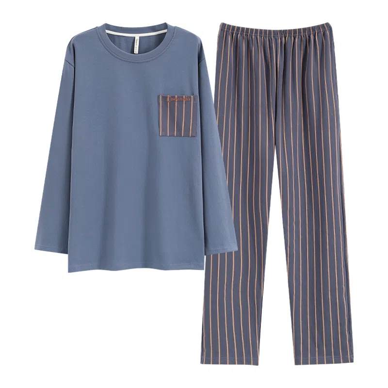 Qiao Jiaren Pajama Set Blue Grey