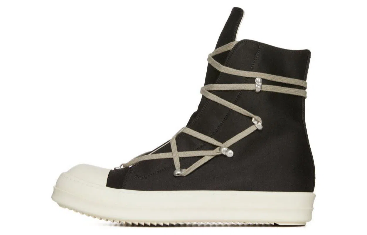 Rick Owens High-Top Sneakers Black