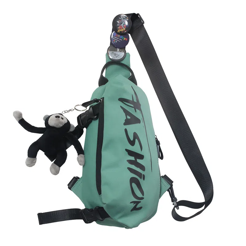 泰克森 休闲时尚 尼龙 单肩斜挎包 小号 男女同款情侣款 白色/黑色/黄色/绿色