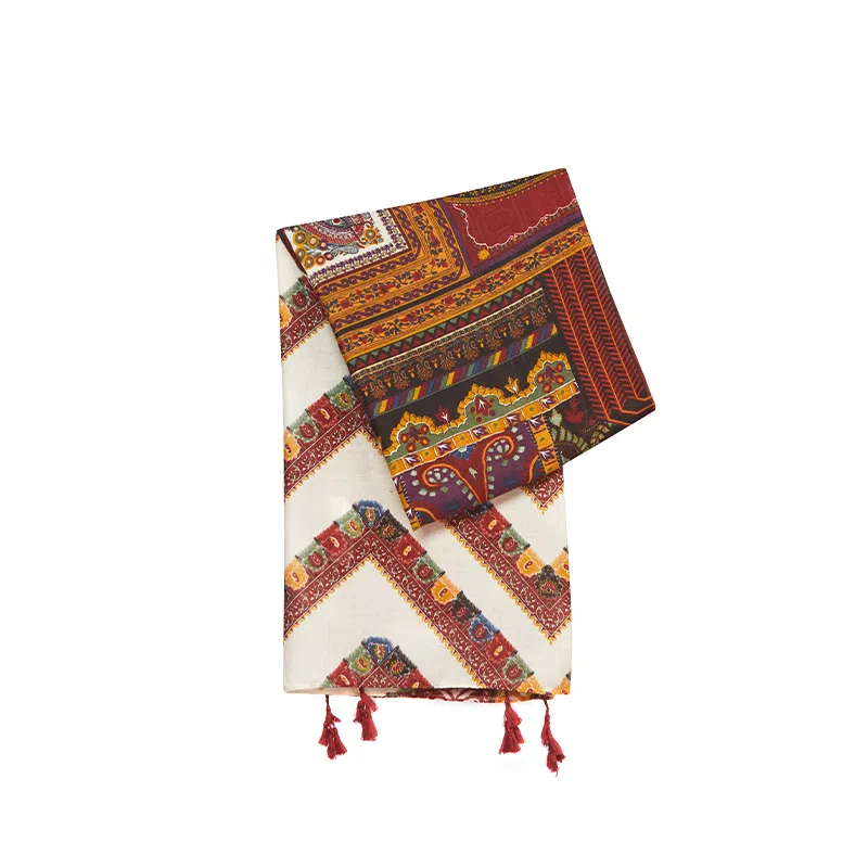 纳兰杜 国风针织民族风彩色加厚保暖旅游户外拼色 聚酯纤维 披肩 女款 多色可选