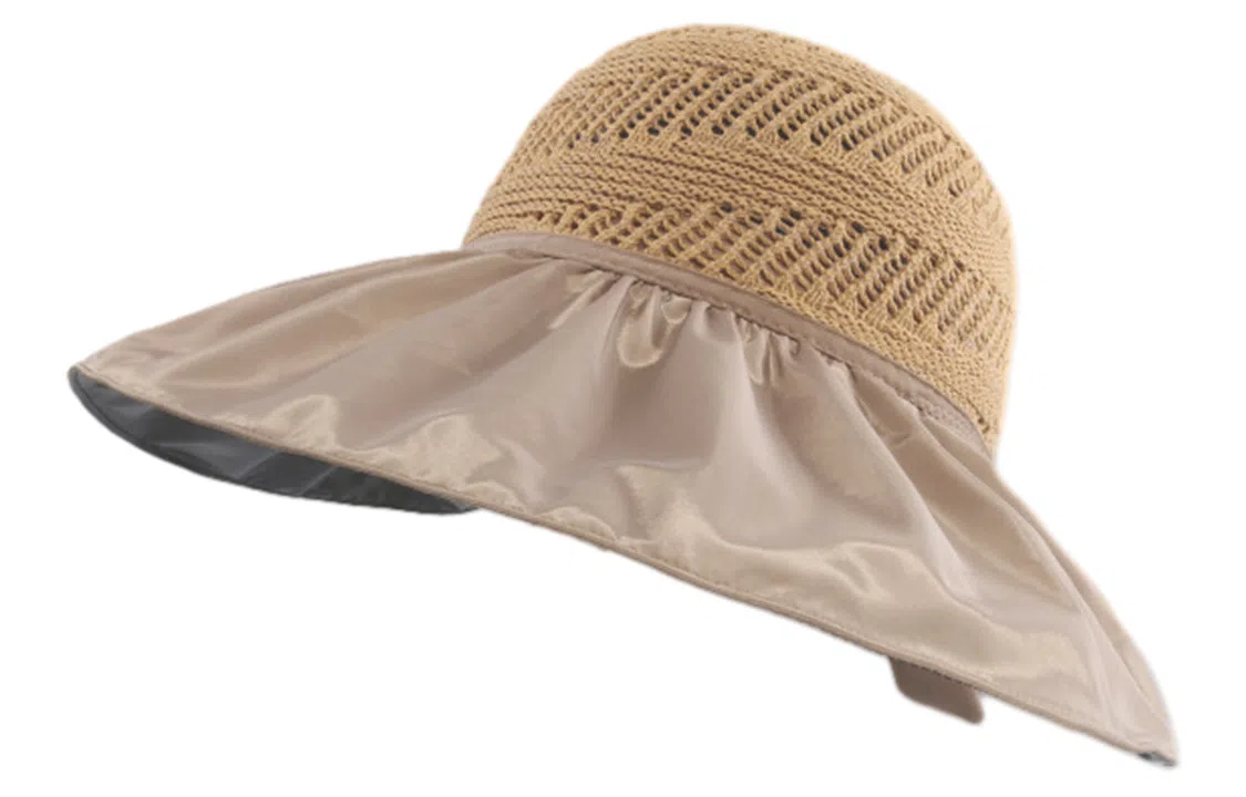 优幽兰 黑胶空顶帽小众显脸小防紫外线沙滩帽遮阳大头围帽子草编帽太阳帽小众旅游实用休闲穿搭 聚酯纤维 防晒帽 女款