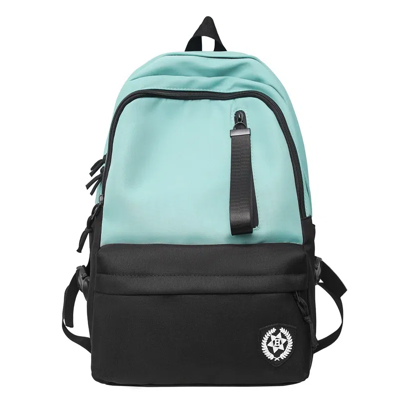 泰克森 日系潮牌双肩包撞色拼接大容量背包大学生书包休闲旅行双肩包 尼龙 男女同款