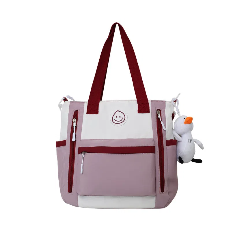 泰克森 大容量补习袋 尼龙 单肩斜挎包 中号 男女同款情侣款 黑色/绿色/粉色/蓝色/卡其色